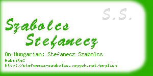 szabolcs stefanecz business card